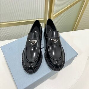 Prada black women's loafers